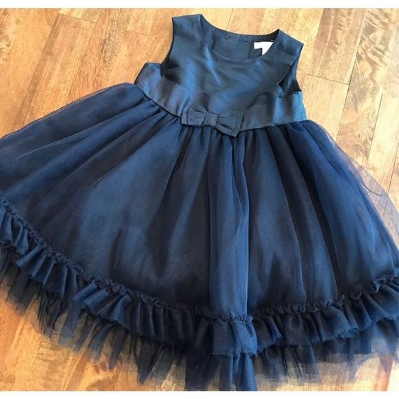 Janie and Jack Other - Janie and Jack navy silk and tulle dress